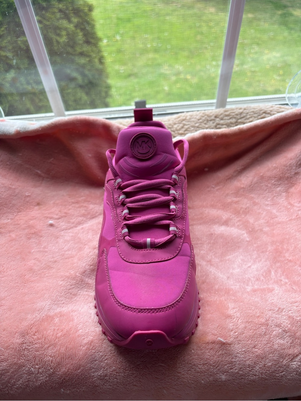Michael Kors Fuchsia Lace-Up Platform Sneaker